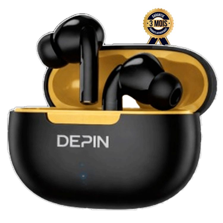 Écouteur sans fil DEPIN - DP-B1 - Bluetooth V5.0 - Autonomie 18h - Étanchéité IPX4 - Noir - 3 Mois de Garantie
