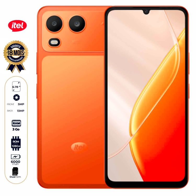 Itel A200+ S - 128 Go - 3 Go RAM - 6,78