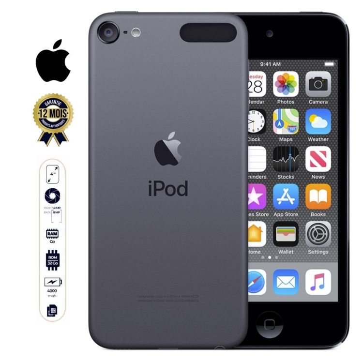 Apple Ipod Touch - 4" écran retina - 32 Go - Bluetooth - Gris - 12 mois|GlotelhoCameroun
