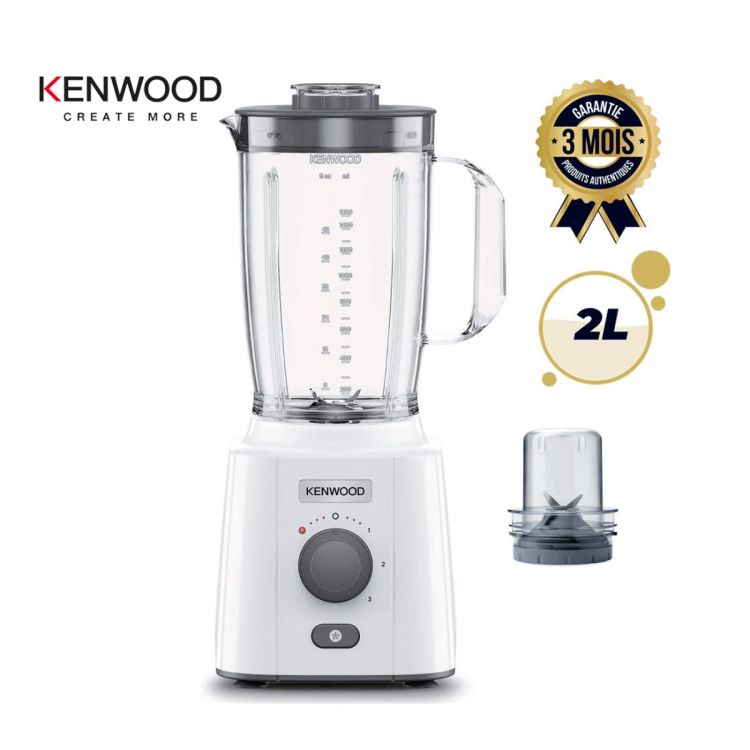 Blender Ice Crusher - KENWOOD - BLP41.C0WH - 2L + 1 bol - 650W - blanc - 03 mois - (Prix en fcfa) | Glotelho Cameroun