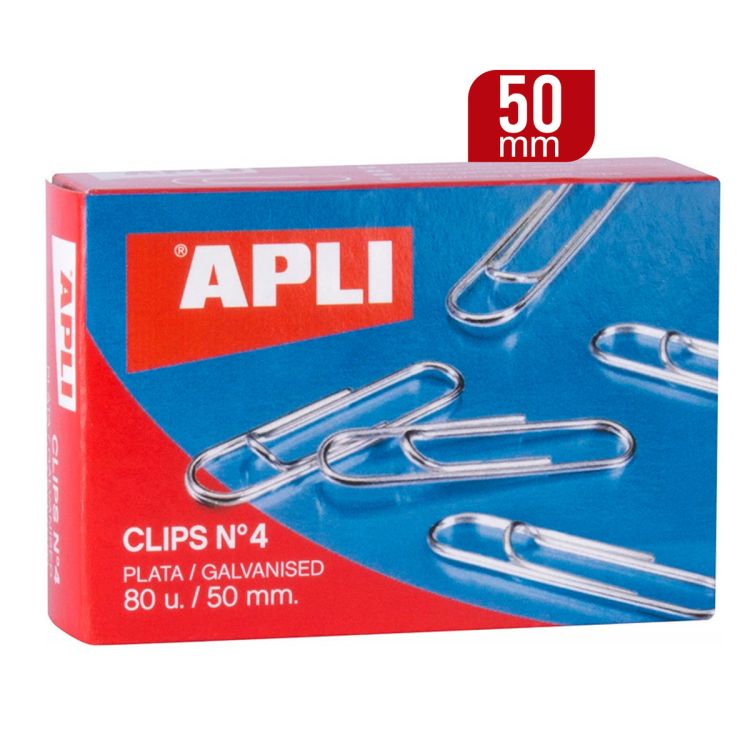 Boîte de 100 trombones - 50 mm en métal - Apli