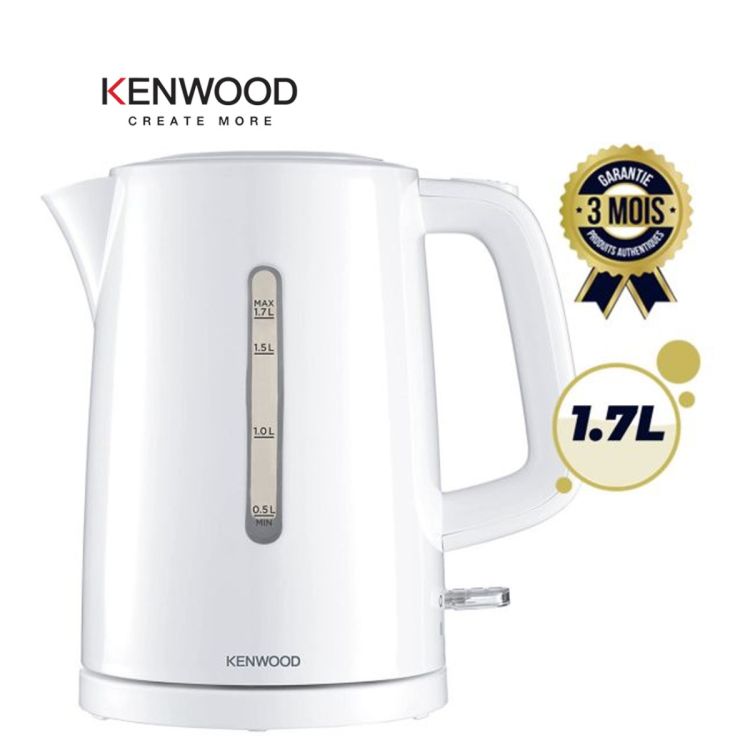 Bouilloire en Plastique - KENWOOD - ZJP00.000WH - 2200W - 1.7L - Blanc | Glotelho Cameroun