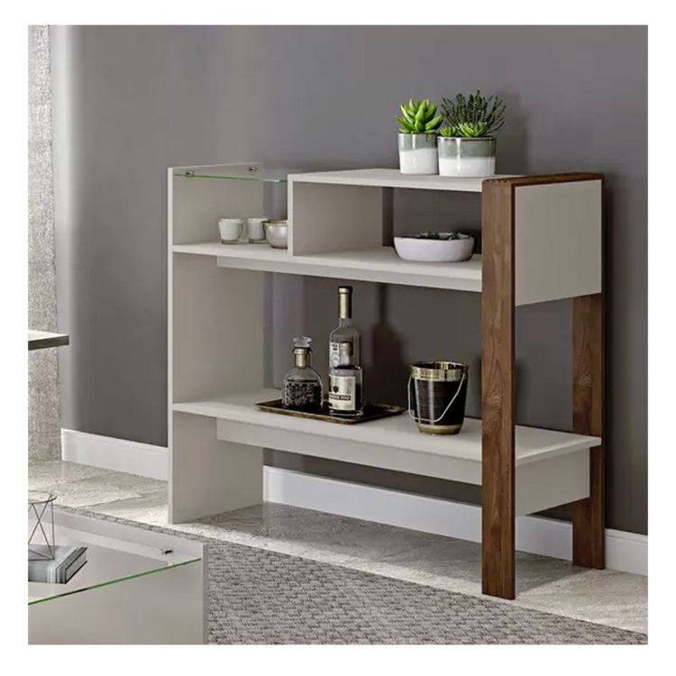 Buffet Pour Salon - Menfins Caemmun - B-657326 - Blanc Off/Havana  | Glotelho Cameroun