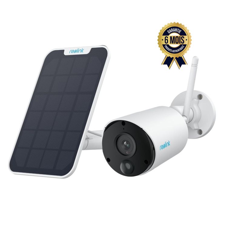 Caméra de sécurité solaire extérieure - Reolink Argus Eco - Wifi 100 % sans fil 1080p - Conversation Bidirectionnelle - Vision Nocturne - Détection de mouvement PIR - 6 Mois