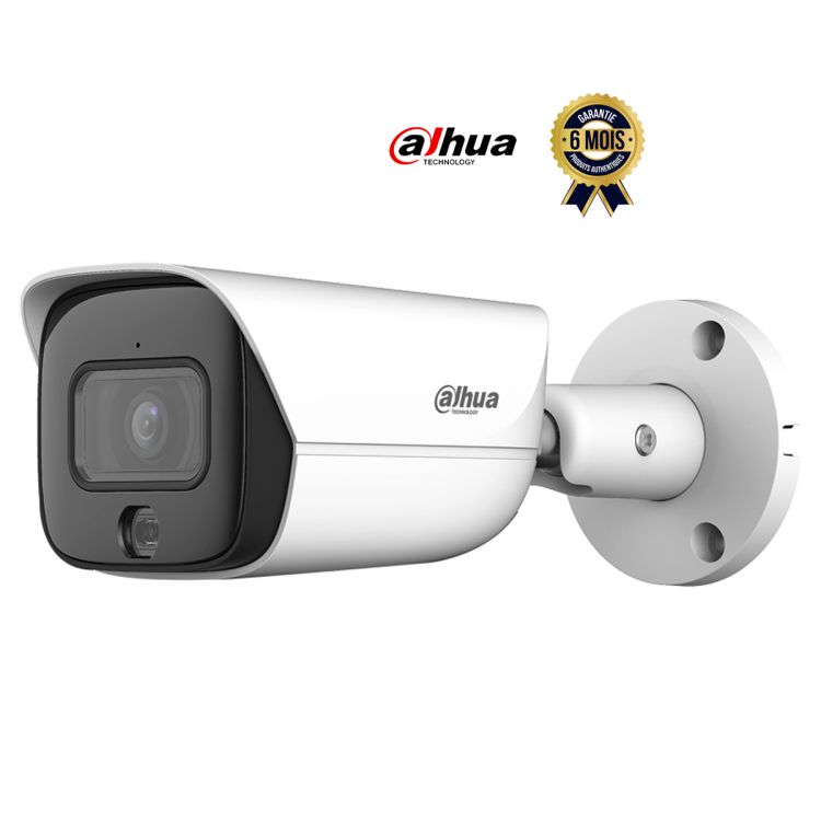 Caméra de surveillance IP Bullet prix en fcfa - Dahua IPC-HFW3449E-AS-LED - WizSense à focale fixe - Full Color - 4MP| Glotelho Cameroun