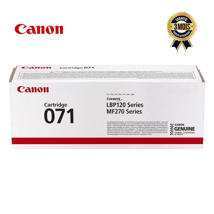 Canon 071 – Cartouche de Toner Noir Original, Pour i-SENSYS LBP122dw / MF272dw / MF273dw / MF275dw, garantie 3 mois, prix Cameroun. 