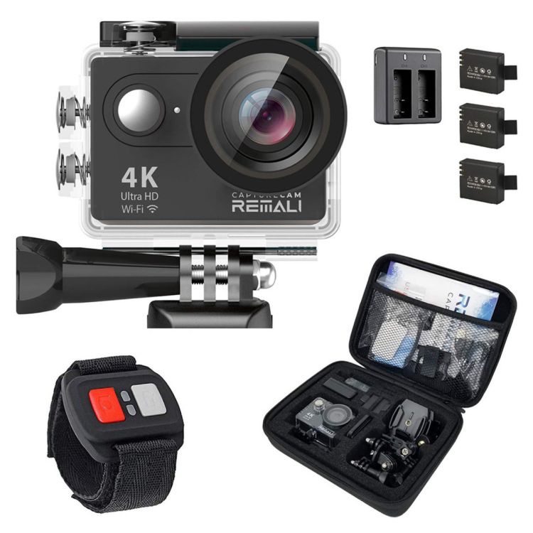 CaptureCam 4K Ultra HD Prix en fcfa - kit de caméra d'action sportive étanche - 12 MP - Ecran LCD 2