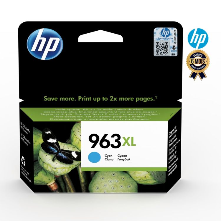 Cyan ink cartridge - HP 963XL genuine price on Glotelho