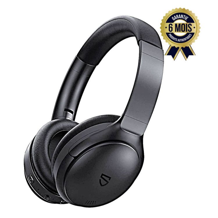Casque sans fil - SoundPEATS A6 Hybrid - ANC Reduction de bruit active - 38 Heures de Lecture (ANC Off) - Charge Rapide USB-C - Design Pliable| Glotelho Cameroun
