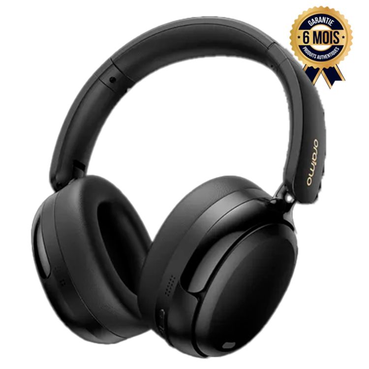 Casque sans fil Oraimo BoomPop N - OHP-915N - Over-Ear premium - Annulation hybride du Bruit - Drivers dynamiques 40 mm - HavyBass™ & Sound360 spatial - Bluetooth 5.4 - Double mic ENC pour appels - Autonomie jusqu'à 65h - Noir - Garantie 06 Mois