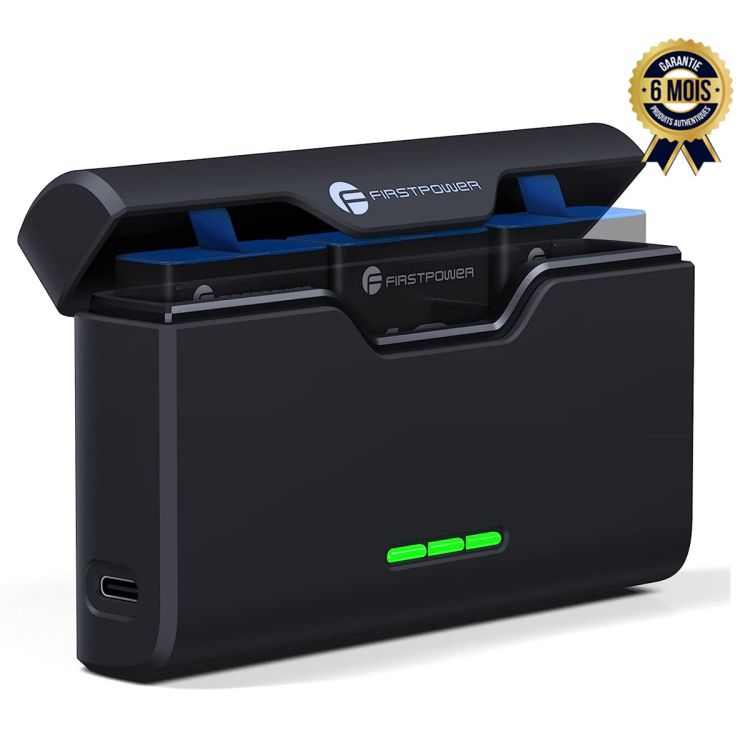 Chargeur rapide USB - Prix en fcfa - FirstPower - 3 canaux pour batterie GoPro Hero 11/10/9/8/7/6/5 - Type C| Glotelho Cameroun