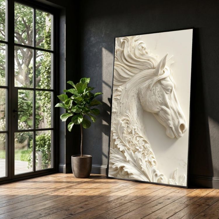Tableau Décoratif - Tête du Cheval - Multicolore
