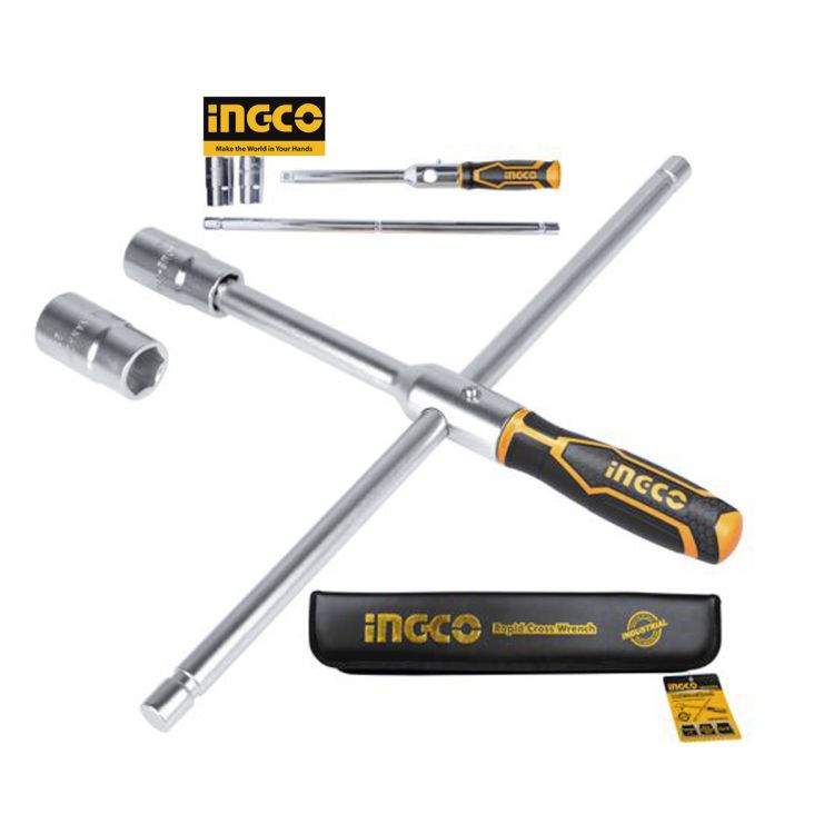 Clé en croix à roues Prix en fcfa - Clé de démontage de roues - Clé en croix INGCO - Plaque forgée et chromée | Glotelho Cameroun