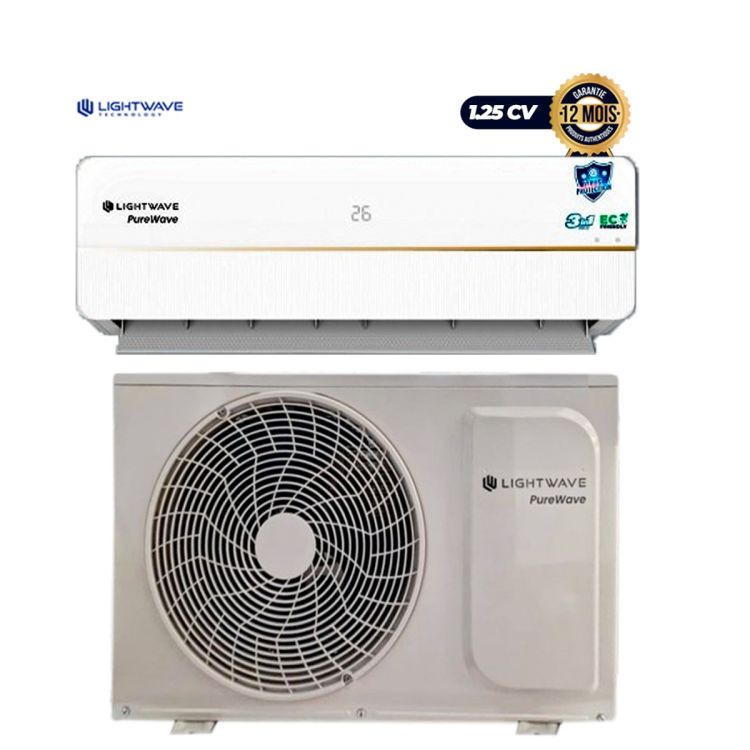 Climatiseur Split - LIGHTWAVE - 1.25 CV - 9000BTU