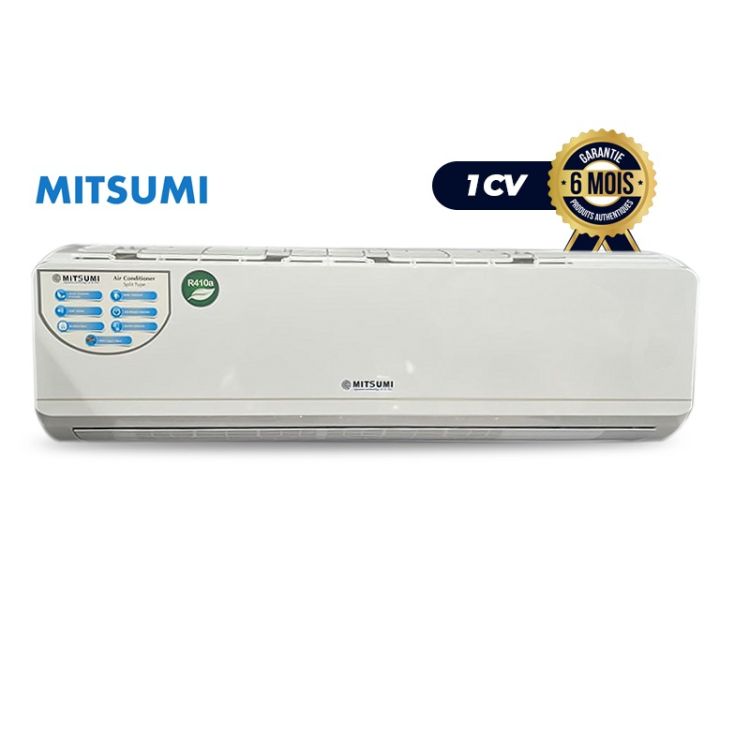 Climatiseur Split MITSUMI 1CV – 9000 BTU – SK09AS – Refroidissement Rapide – Fonctionnement silencieux –Garantie 06 Mois