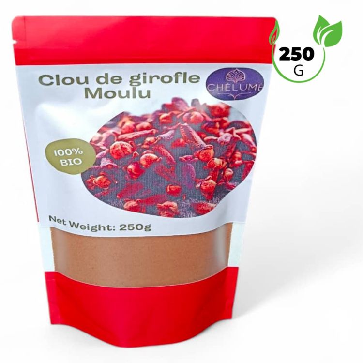 Clou de Girofle Moulu 100% Bio 250g, by Chelume, prix Cameroun. 