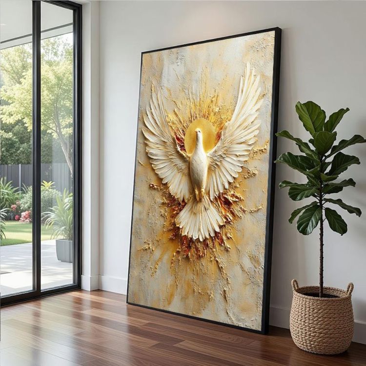Tableau Décoratif - Colombe de la Paix - Multicolore