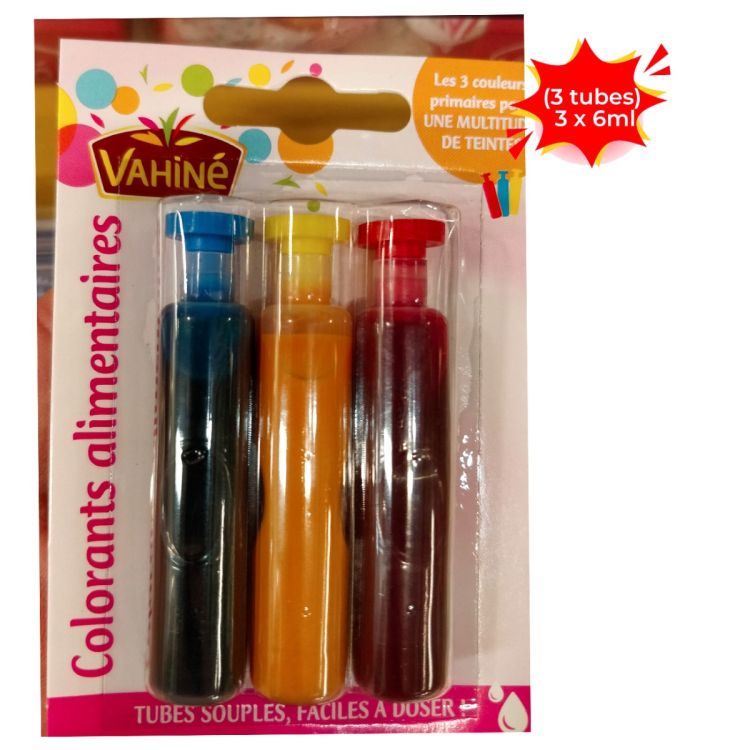 Colorants Alimentaires - Vahiné - (3 tubes) 3 x 6ml