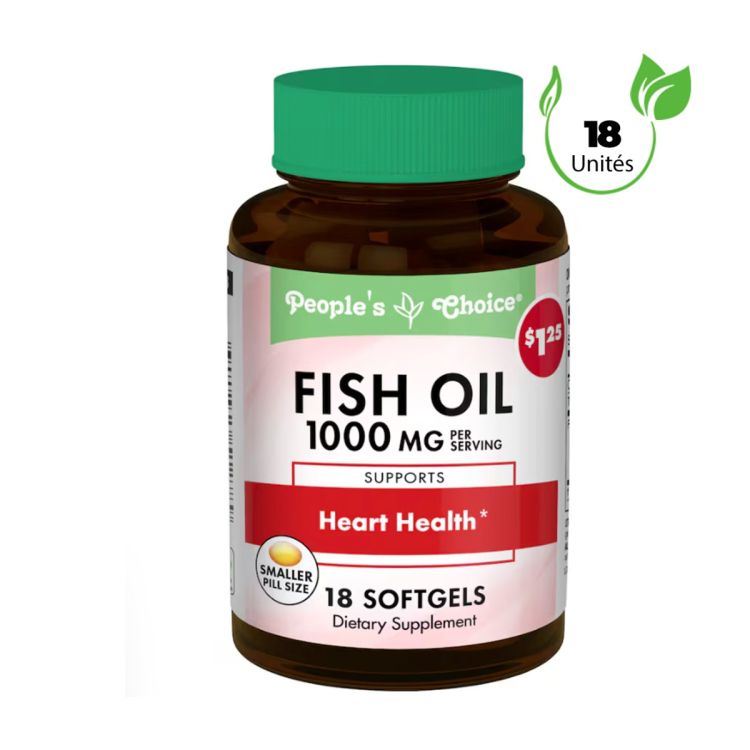 Food supplement People's Choice Fish oil capsules at Glotelho