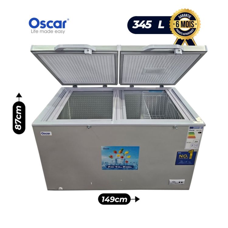 Congelateur Oscar 345L-OSC-CF450S-2 Battant-Gris|Glotelho Cameroun 