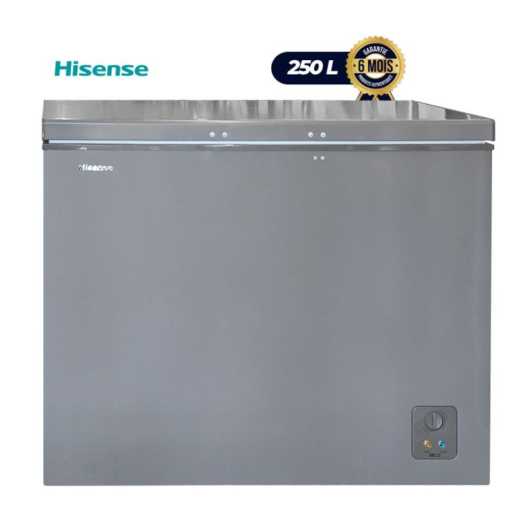Congélateur Coffre - Hisense - FC390DD4SA - 250L- Argent - 6Mois | Glotelho Cameroun