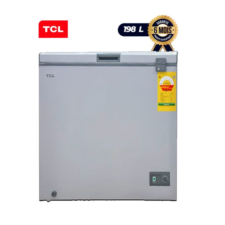 Congélateur coffre TCL 198 Litres - F257CFSL - Classe énergétique A+ - Congélation rapide - Thermostat mécanique - Serrure à clé - Éclairage LED - Garantie 6 mois