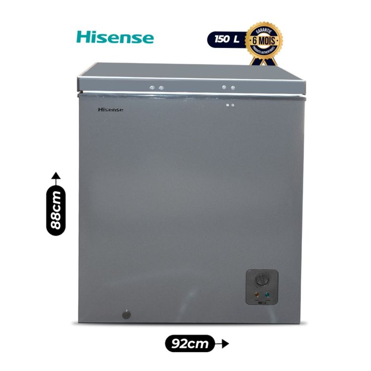Congelateur Coffre - Hisense - FC 247DD4SA - 150L - Gris - 6 Mois | Glotelho Cameroun
