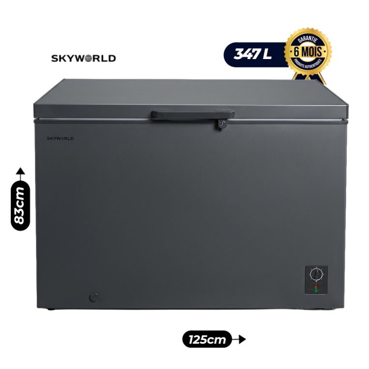 Congélateur Coffre SKYWORLD SKW440CF - 347Ln gris A++, garantie 6 mois sur Glotelho Cameroun. 