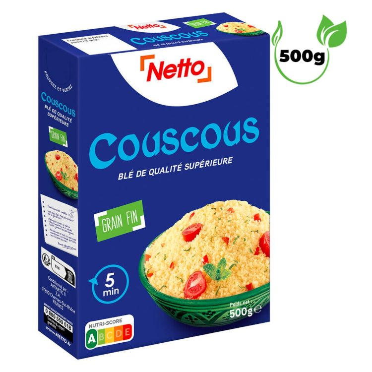 Couscous Fin - Netto - (étui) 500g - Blé de qualité supérieure
