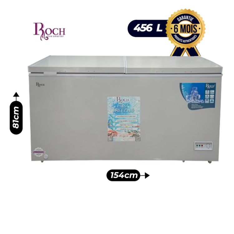 Congélateur Coffre ROCH - RCF-550-G - 456 Litres - Gris | Glotelho Cameroun