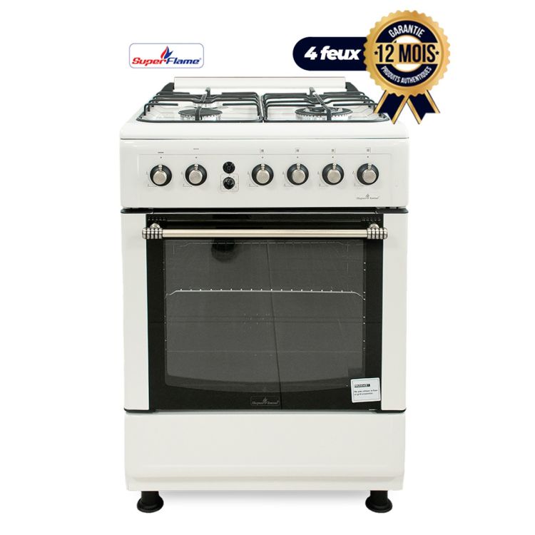 Cuisinière à gaz SUPER FLAME PREMIUM  4 foyers 60 x 60 - prix Cameroun