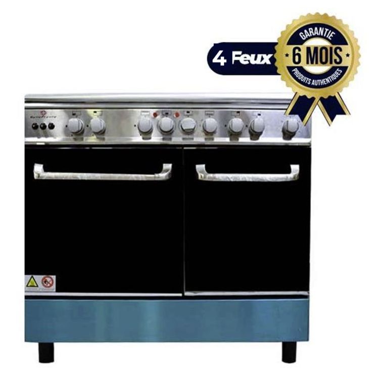 Cuisinière BELLE FRANCE-4 brûleurs et de Une zones de cuisson électriques 60 * 90 Garantie 6 Mois|Glotelho CAMEROUN