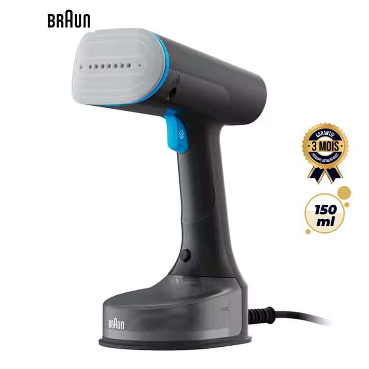 Défroisseur Vapeur Portable - BRAUN - QuickStyle 5 GS5031BL - 1200W - Vapeur 25g/min - Technologie Dual FreeGlide 3D - Noir/Bleu - Garantie 3 mois