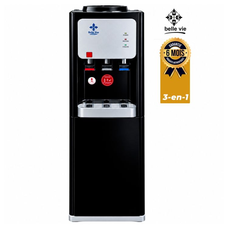 3-in-1 Water Dispenser - Belle Vie - BVWD-41 with stainless steel tank, 6-month warranty at Glotelho Cameroon. 