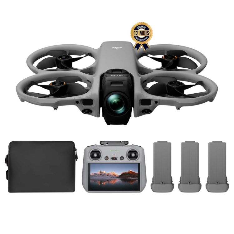 Drone DJI Avata 360 Fly More Combo RC 2 – Caméra 360° 8K HDR – Capteur 1