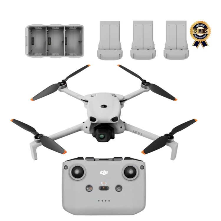 Drone DJI Lito 1 Fly More Combo RC-N3 – Caméra 4K Pliable <249 g – Capteur 1/2