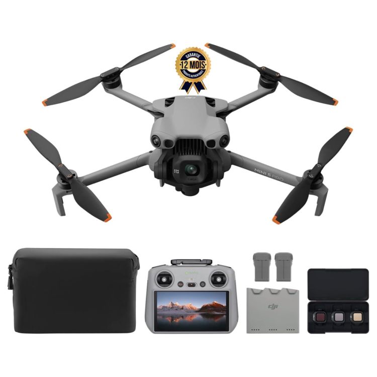 Drone DJI Mini 5 Pro Fly More Combo Plus RC 2 – Caméra 4K HDR – Capteur 1