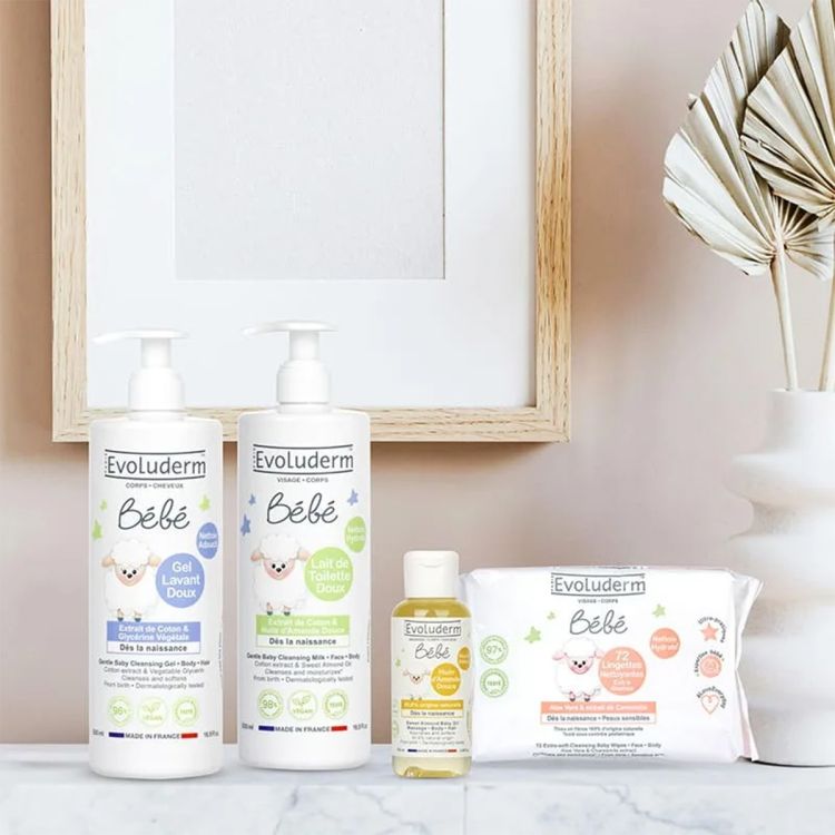 Evoluderm - Gamme Tendresse avec Bébé – Routine Soin Bébé (4 produits)