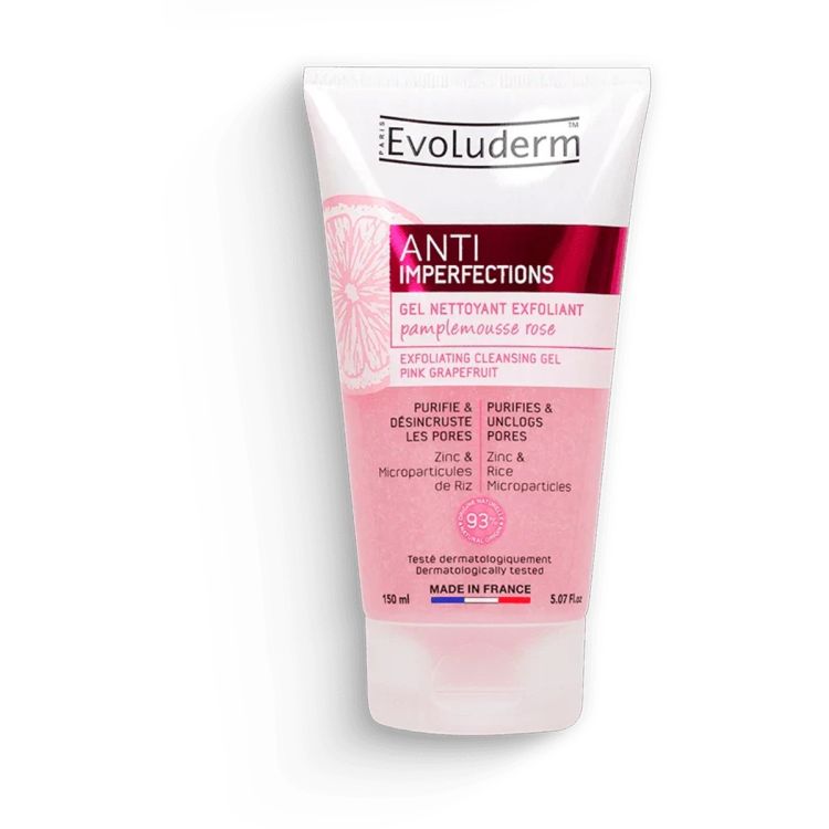 Evoluderm - Gel Nettoyant Exfoliant Anti-Imperfections – Purifie & Lisse la Peau - 150ml
