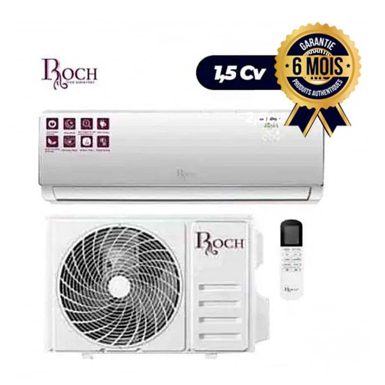 Climatiseur ROCH- 1.5 CV - 12000 BTU - prix Cameroun