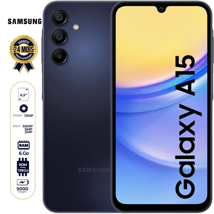 Samsung Galaxy A15 prix Cameroun