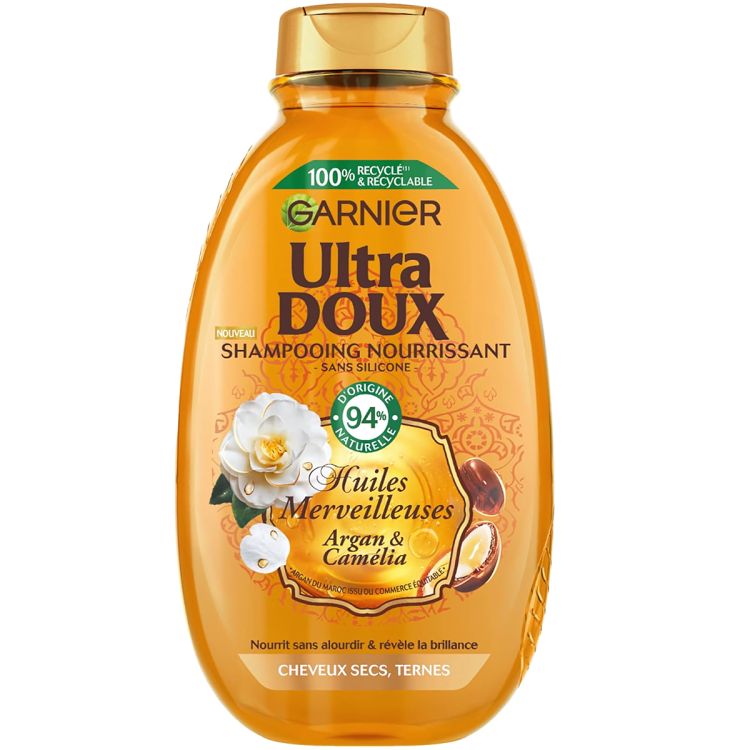 Garnier Ultra Doux Shampooing - Huile Nourrissant d'argan camélia - 300 ml