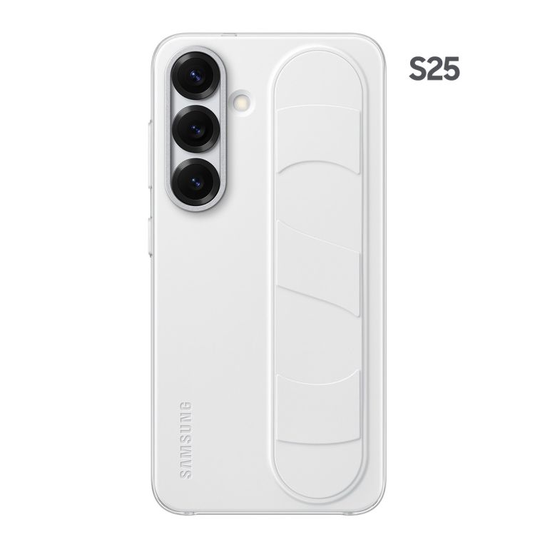 Pochette arrière Originale Pour Samsung Galaxy S25 - Standing Grip Case - Support intégré 