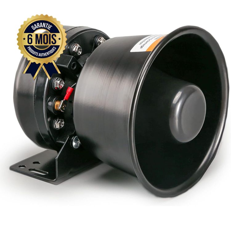 Haut-parleur de sirène PA haute performance 200 W [Acier noir] | Glotelho Cameroun