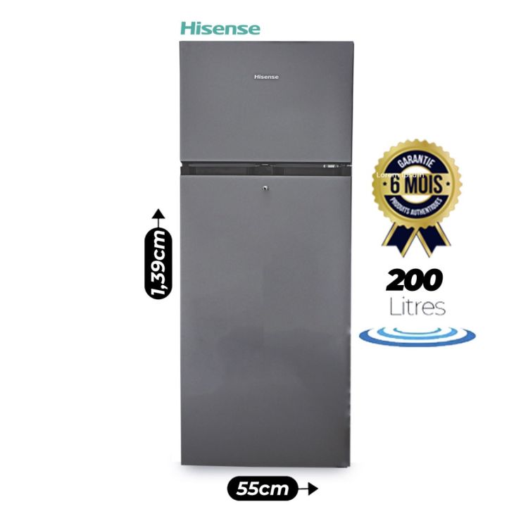 Réfrigerateur Combiné - Hisense - RD27- 200L - Gris | Glotelho Cameroun