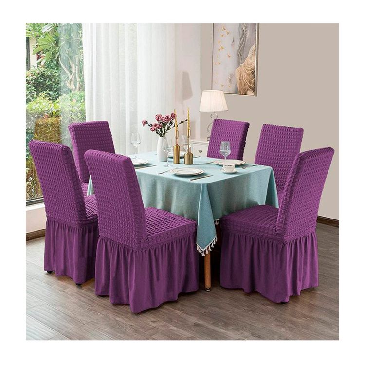  Housse de chaise de salle à manger turque - Pour 6 places