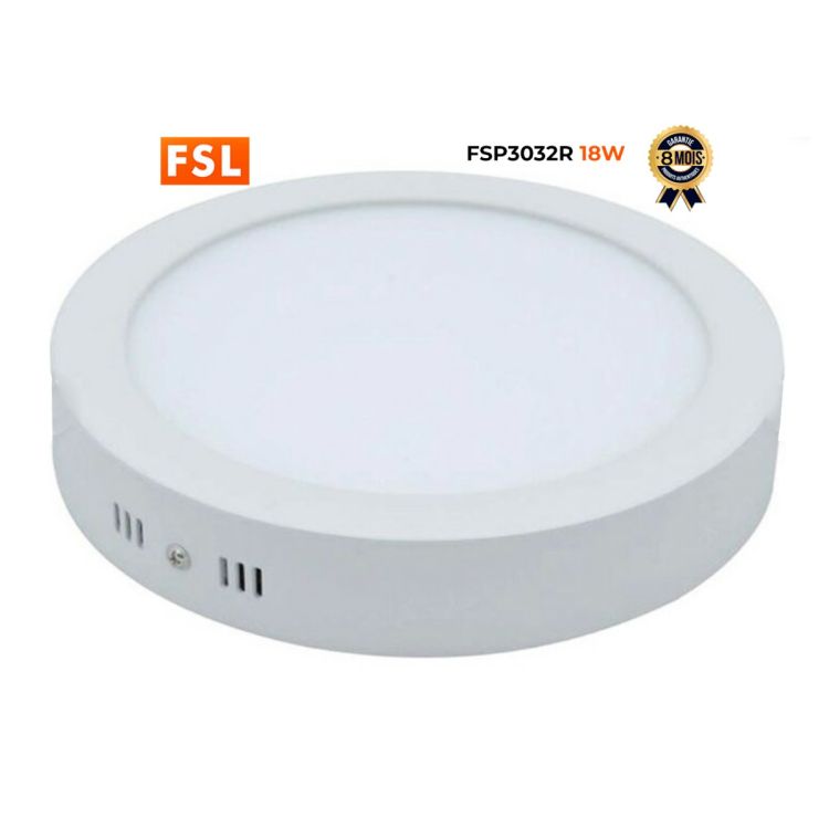 Hublot LED FSL Rond Prix - 18W - 6500K - Diamètre 210×28 - Lumière Blanche| Glotelho Cameroun