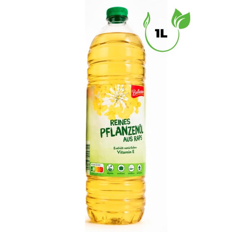 Huile végétale de table - Bellasan - Colza Pure - Qualité Premium - Format 1 Litre