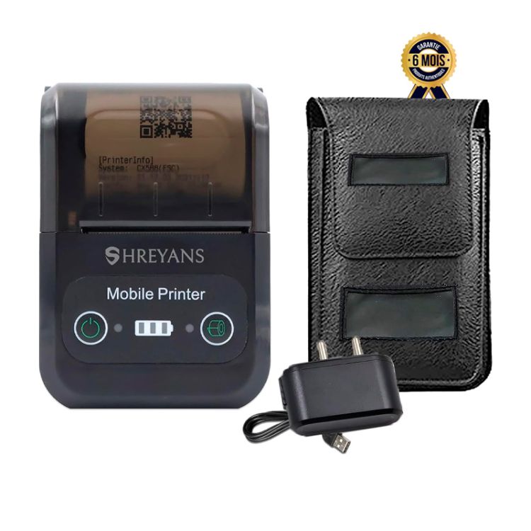 Imprimante de reçus thermique prix en fcfa - Shreyans SRS58B - Imprimante Bluetooth | Glotelho Cameroun