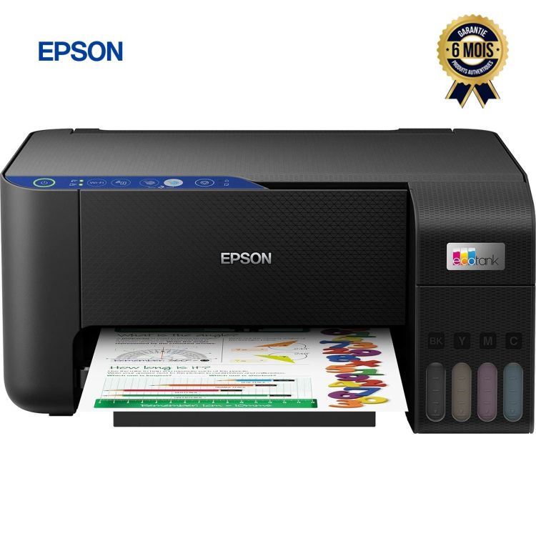 Imprimante multifonction - Epson - EcoTank L3251 - Jet d'encre couleur A4 - Réservoirs rechargeables - Wi-Fi - Wi-Fi Direct - Impression Mobile - Garantie 6 mois